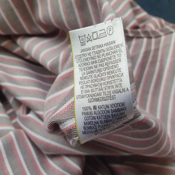 Mens Shirt Marks Spencer Collezione Long Sleeve Mulicoloured Stripes UK Large - Picture 7 of 7